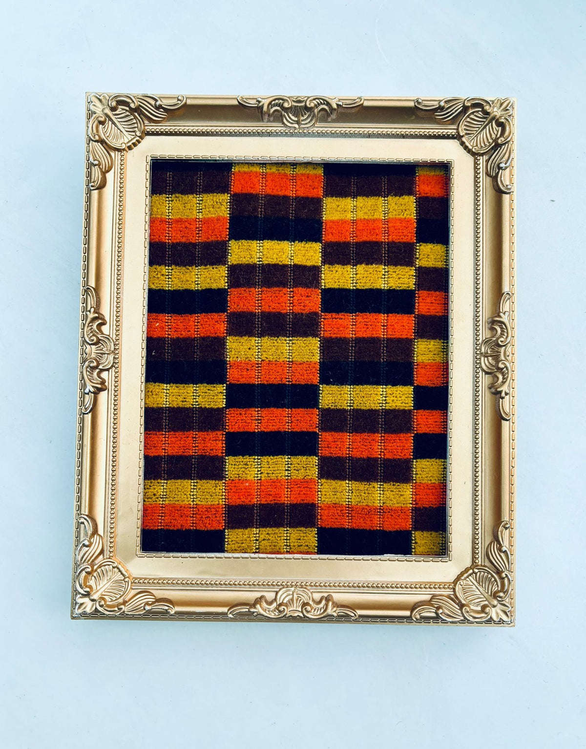 Framed geometric Misha Black London Transport moquette