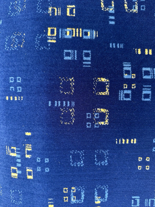 Blue Circuit Bus/Coach Moquette Fabric Sold by the Metre