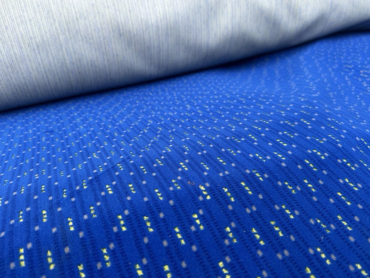 Blue Bobbles Bus/Coach Moquette Fabric Sold by the Metre