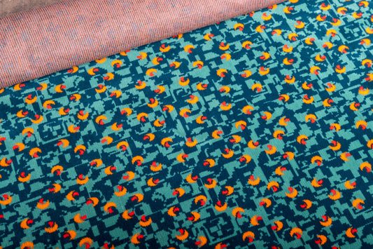 Stagecoach Bus Green Beach Ball Moquette Fabric Sold by the Metre