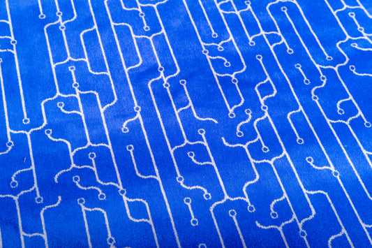 Custom Product using Eversholt Rail Blue Moquette Fabric