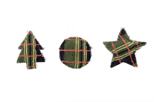 London Bus & County Green Lines Moquette Christmas Decoration Collection