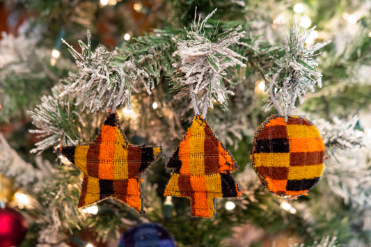 London Underground and Bus District Line Moquette Christmas Decoration Collection
