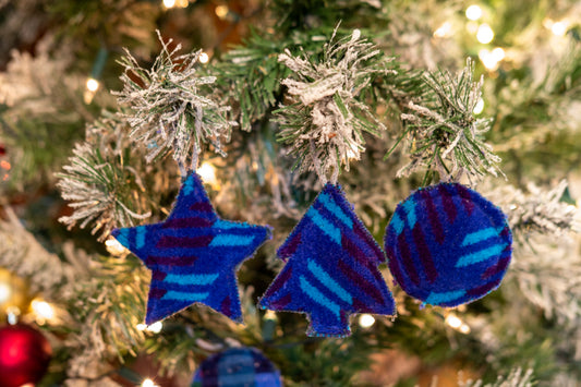 British Rail Blue Blaze Moquette Christmas Decoration Collection
