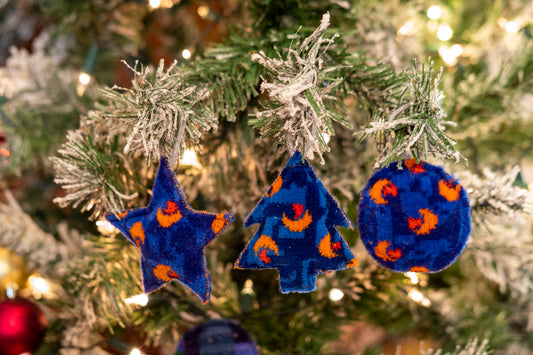 Stagecoach Bus Blue Beachball Moquette Christmas Decoration Collection