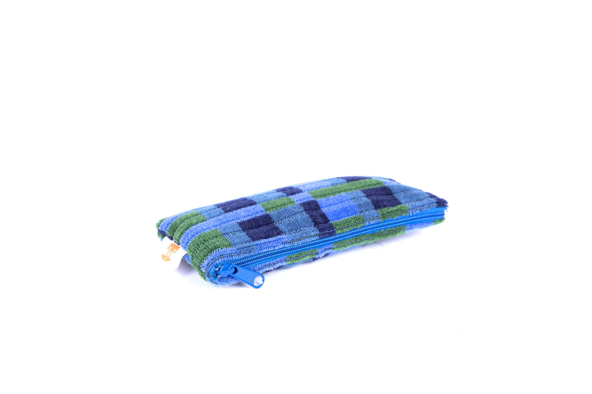 London Underground Victoria, Bakerloo & Northern Lines and London Buses – Blue Straub Moquette Pencil Case