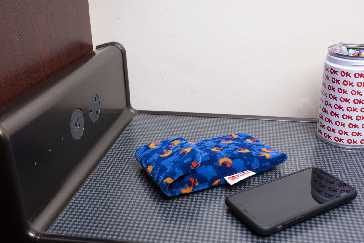Stagecoach Bus Blue Beachball Moquette Phone & Glasses Case