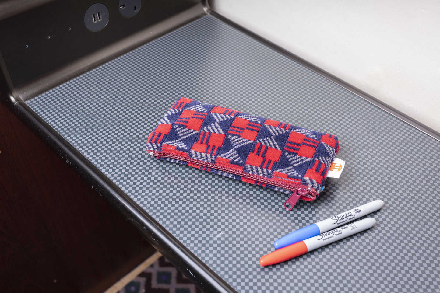 London Underground Central Line 1992 Moquette Pencil Case