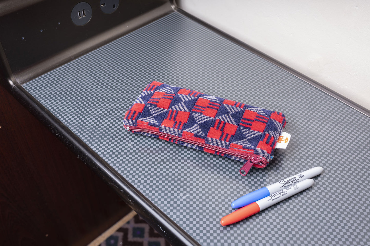 London Underground Central Line 1992 Moquette Pencil Case