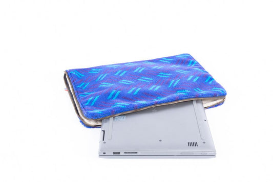British Rail Blue Blaze Moquette Laptop Case (blaize blue)