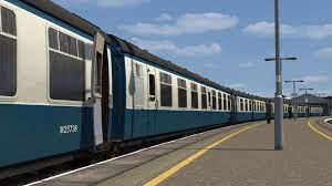 British Rail Bournemouth Blue Moquette Cushion
