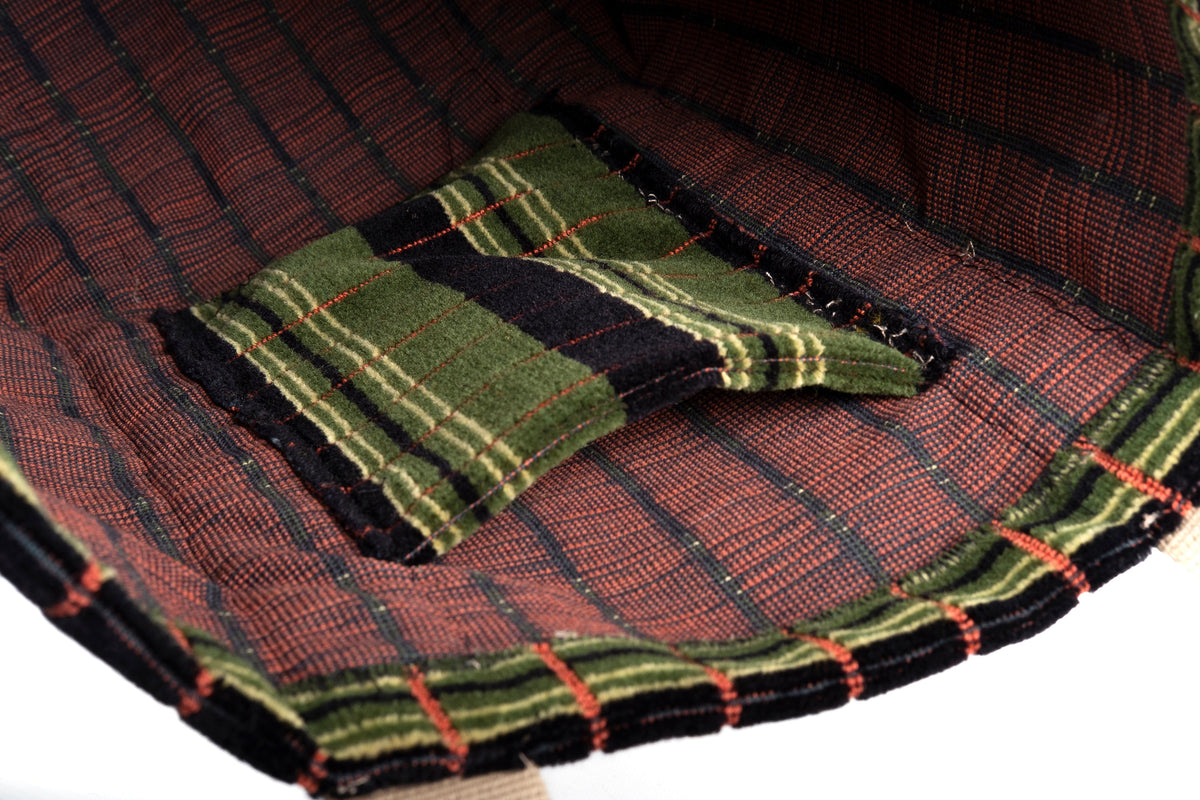 London Bus & London County Green Line (Greenlines) Bus Moquette Tote Bag