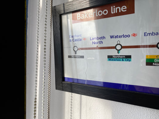 London Transport Bakerloo Line Route Map (Framed)