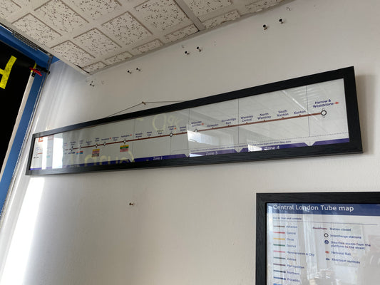 London Transport Bakerloo Line Route Map (Framed)