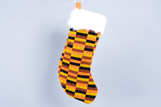 London Bus and London Underground (Misha Black) District Line Moquette Christmas Stocking